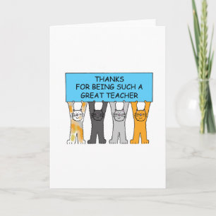 Thanks to a Great Teacher Thank You Card