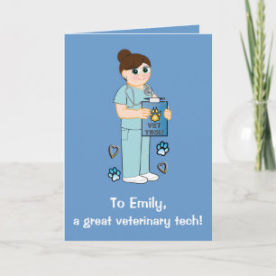 Thanks to a Veterinary Technician Thank You Card