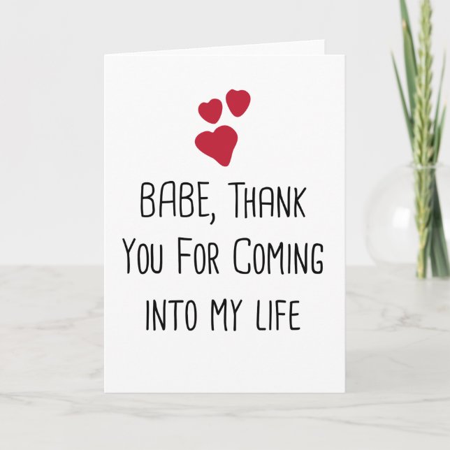 Thanks to be in my Life, I love you Card (Front)