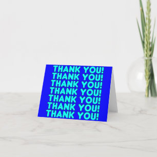 Thanks to Him Cool Boys & Men Cyan Blue Thank You Card