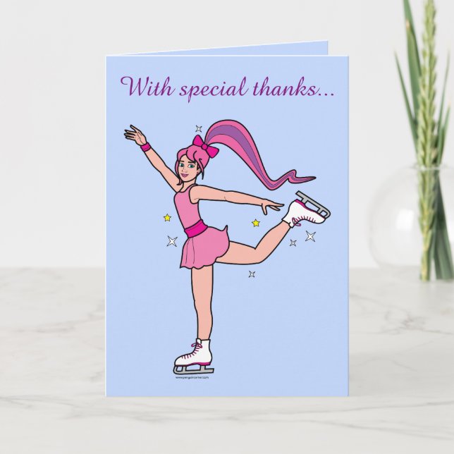 Thanks to Ice Skating Coach Card (Front)