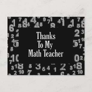 Thanks To My Math Teacher Postcard
