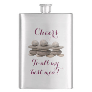 Thanks to the team groom men customisable hip flask