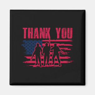 Thanks To Veterans Patriotic Thank Vets Aamerican Magnet