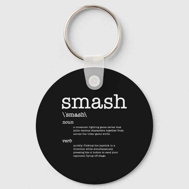 Thanks Videogames Smash Definition Video Game  Key Ring (Front)