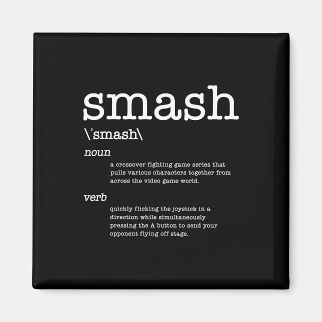 Thanks Videogames Smash Definition Video Game  Magnet (Front)
