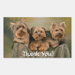 Thanks Yorkshire Terrier Puppy Dogs Sticker