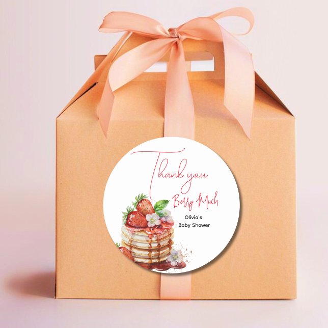 Thanks you berry much classic round sticker (Creator Uploaded)