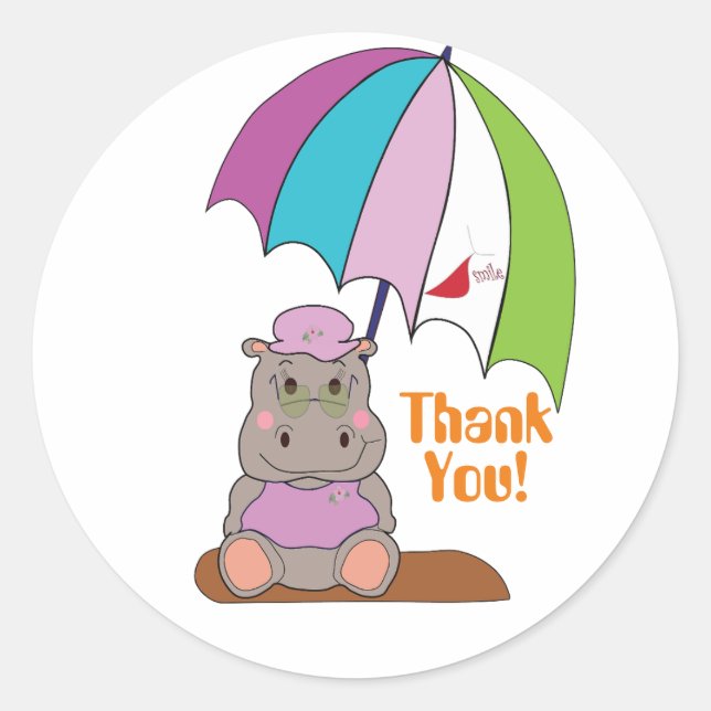 Thanks You Classic Round Sticker (Front)