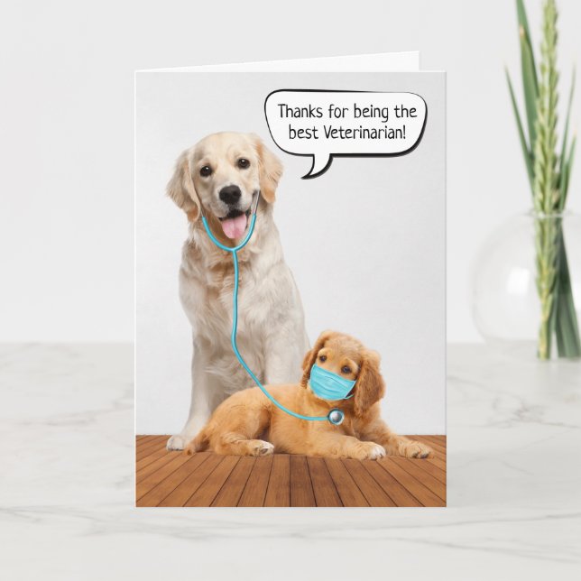 Thanks You to Veterinarian  Card (Front)