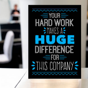 Thanks, Your Hard Work Makes Huge Difference Thank You Card