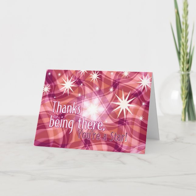Thanks You're a Star Appreciation Card (Front)