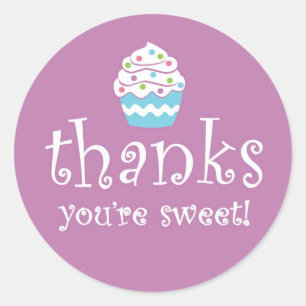 Thanks you're sweet Cupcake Sticker