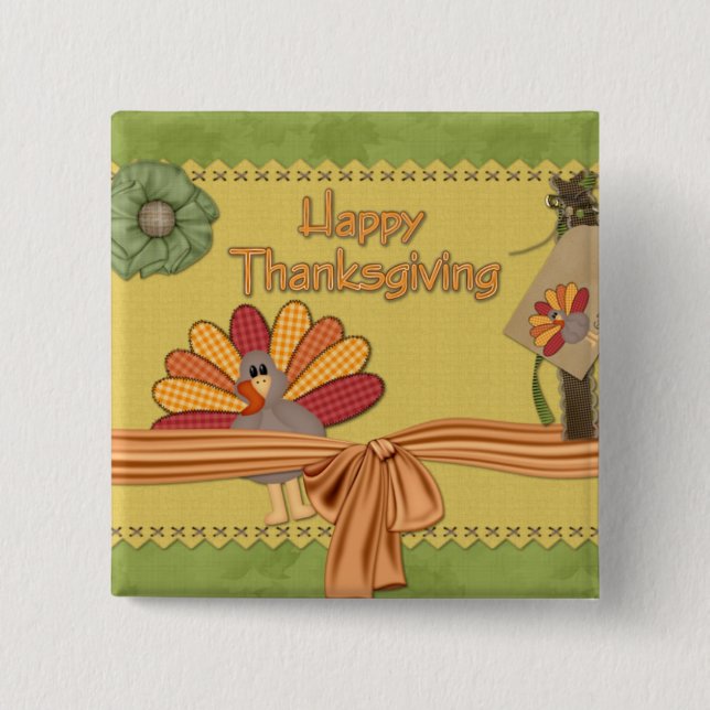 THANKSGIVING 2009 15 CM SQUARE BADGE (Front)