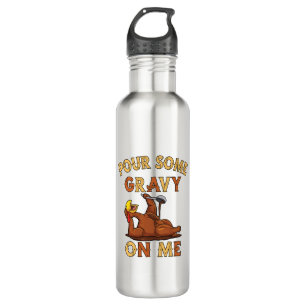 Thanksgiving 2021 Funny trendy memes Pour some Gra 710 Ml Water Bottle