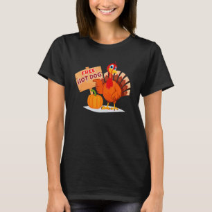 Thanksgiving 2022 Turkey Free Hot Dog Adult Vegan T-Shirt