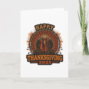 Thanksgiving 2025 Family Matching Funny Retro Turk Card