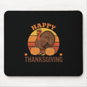 Thanksgiving 2025 Family Matching Funny Retro Turk Mouse Pad