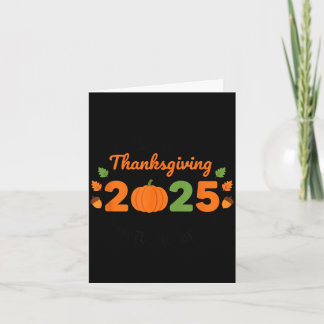 Thanksgiving 2025 pumpkin family thankful for card