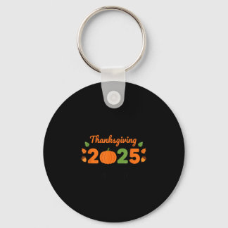 Thanksgiving 2025 pumpkin family thankful for key ring
