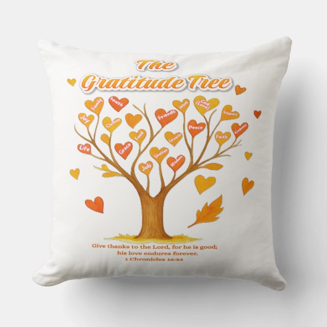 Thanksgiving 20" x 20" Throw Pillow (Front)