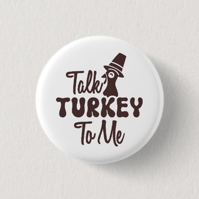 Thanksgiving  3 cm round badge (Front)