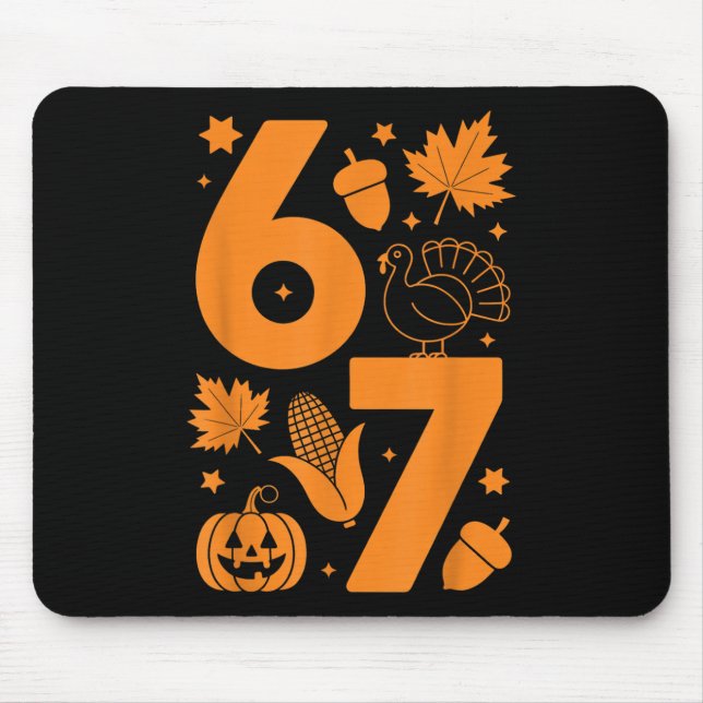 Thanksgiving 67 Shirt – Fall Turkey  Mouse Pad (Front)
