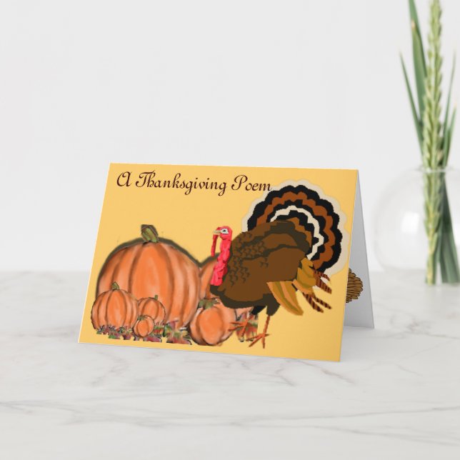 Thanksgiving 8000 Calorie Poem Holiday Card (Front)
