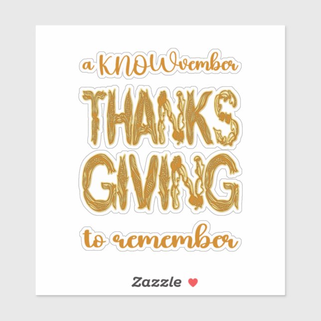 Thanksgiving | A KNOWvember To Remember (Sheet)