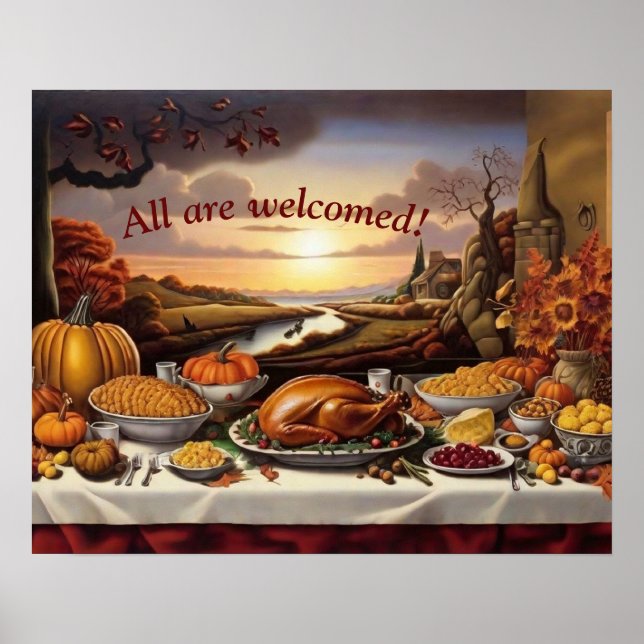 Thanksgiving Abundance (All Are Welcomed) Poster (Front)