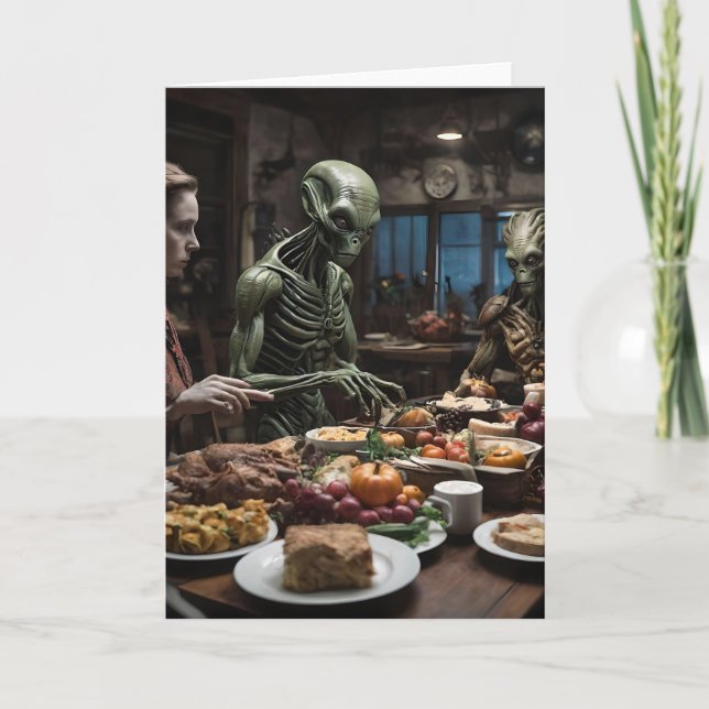 thanksgiving alien dinner invitation customise (Front)