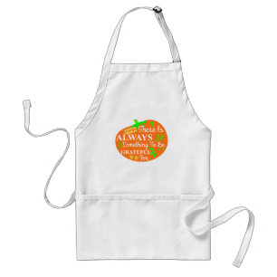 Thanksgiving Always Grateful Pumpkin Typography Standard Apron