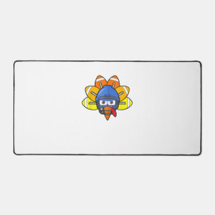 Thanksgiving American Football Youth Shirt, Turkey Desk Mat