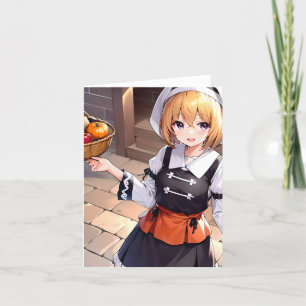 Thanksgiving Anime B - AI Holiday Card