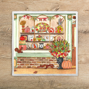 Thanksgiving Antique Shop Napkin