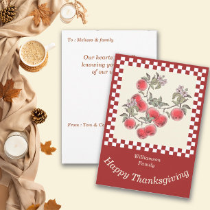 Thanksgiving Apple Harvest Personalise Holiday Card