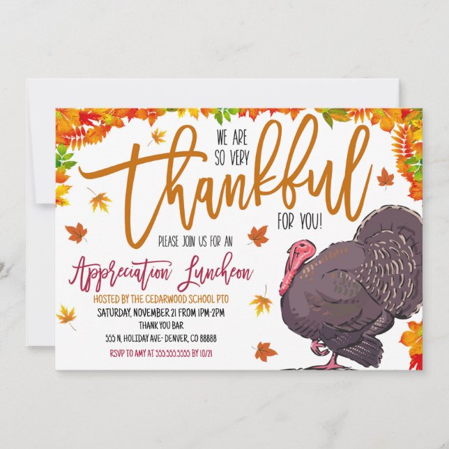 Thanksgiving Appreciation Invitation (Front)