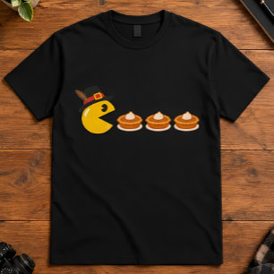 Thanksgiving Arcade Pumpkin Pie Eating Gamer T-Shirt