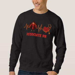 Thanksgiving Associate Rn Nurse Heartbeat Stethosc Sweatshirt