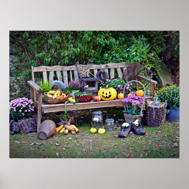 Thanksgiving at the Park Bench Poster (Front)