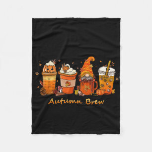 Thanksgiving Autumn Brew Fall Coffee Pumpkin Spice Fleece Blanket