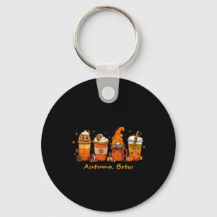 Thanksgiving Autumn Brew Fall Coffee Pumpkin Spice Key Ring
