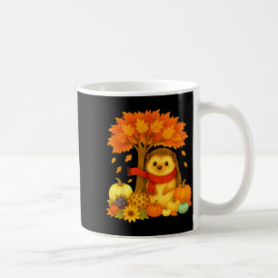 Thanksgiving Autumn Fall Hedgehog Leaf Fall Tree  Coffee Mug