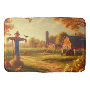 Thanksgiving/Autumn/Fall on the farm Bath Mat