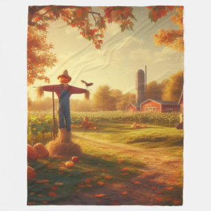 Thanksgiving/Autumn/Fall on the farm Fleece Blanket