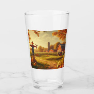 Thanksgiving/Autumn/Fall on the farm Glass