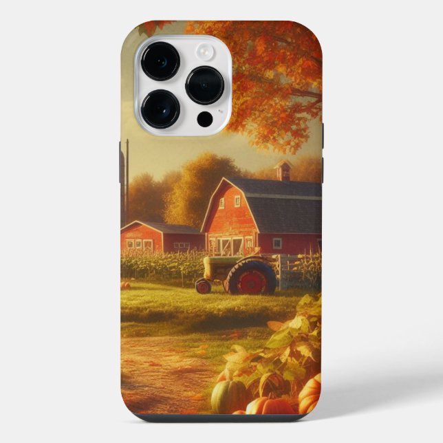 Thanksgiving/Autumn/Fall on the farm iPhone Case (Back)