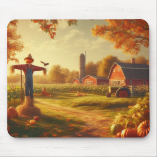 Thanksgiving/Autumn/Fall on the farm Mouse Pad