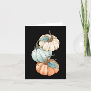 Thanksgiving Autumn Fall Season Cute Coloured Past Card