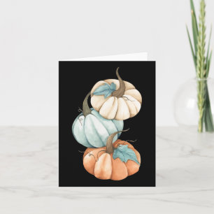 Thanksgiving Autumn Fall Season Cute Coloured Past Card